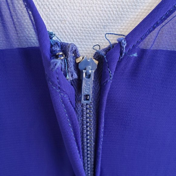 Vintage 50s/60s Union Label Violet Blue Party Dress from Toby Lynn - Picture 10 of 15